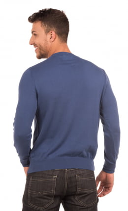 Suéter Masculino Quadrados Gola V 100% Algodão  